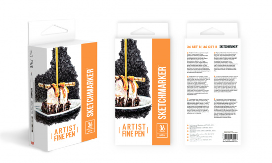 Набор капиллярных ручек Sketchmarker Artist fine pen Set B 36цв Набор капиллярных ручек Sketchmarker Artist fine pen Set B 36цв